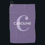 Modernes Klassisches Erstklassiges Lila Golfhandtuch<br><div class="desc">Modernes Klassisches Erstklassiges Lila Golfhandtuch mit modernem Design und feinem Monogramm.</div>