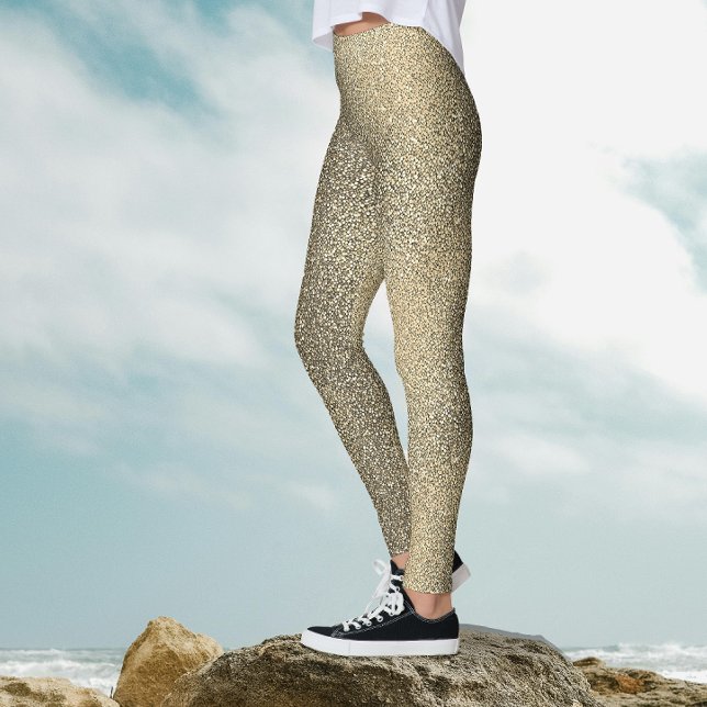 Modernes, klassisches Goldgradient Sparkle Glitzer Leggings (Von Creator hochgeladen)