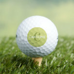 Modernes Klassisches Initiallime Green Golfball<br><div class="desc">Kalkgrüner Monogramm-Erstgolfball mit modernem Typ und feinem Monogramm.</div>
