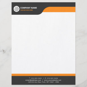 Modernes klassisches Letterhead mit fett orangefar Briefbogen