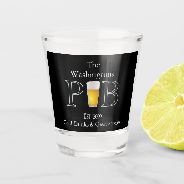 Modernes klassisches Pub Drink Brille Shot Glass Schnapsglas (Vorderseite)
