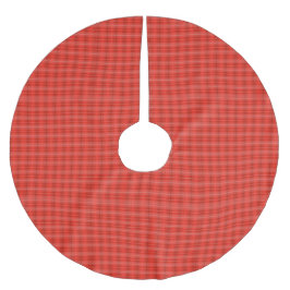 Modernes Klassisches Rot Kariert Polyester Weihnachtsbaumdecke
