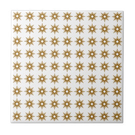 Modernes kleines Gold-Star-Muster aus dem Mittelal Fliese