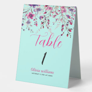 Modernes, kleines, wildes Blume-Rosa-Baby Tischaufsteller