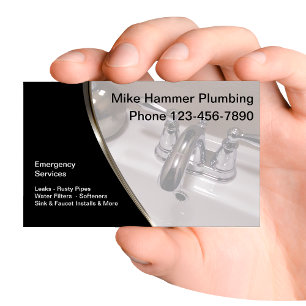 Modernes Klempner Sink Faucet Design Visitenkarte