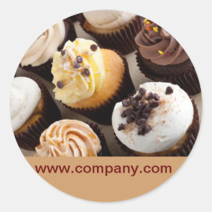 Modernes Konditorgebäck Runder Aufkleber