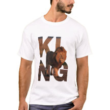 Modernes König-Löwe-Grafik-T-Shirt - Fette Typogra