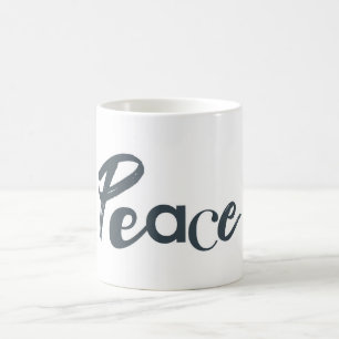 Modernes, kreatives, urbanes, einfaches Friedensde Kaffeetasse