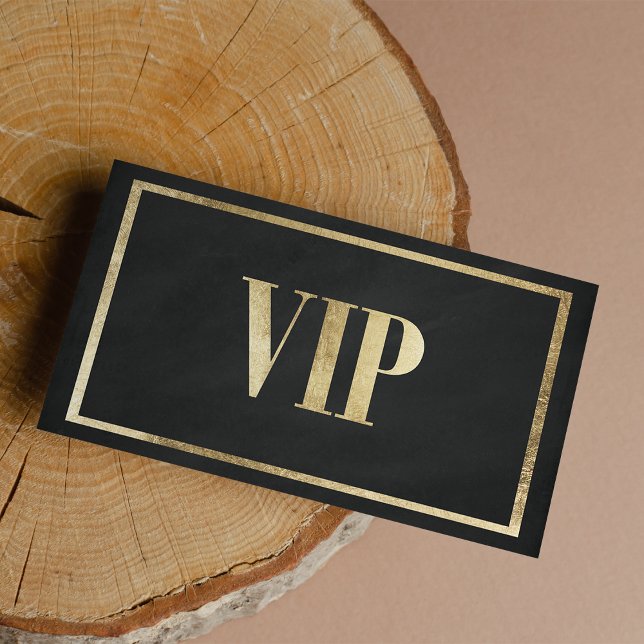 Modernes Kreide Schwarze Imitate Gold VIP-Karte Mi Visitenkarte (Modern chalk black faux gold VIP card club member )