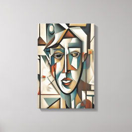 Modernes kubistisches Portrait Abstrakt Wall Art L Leinwanddruck