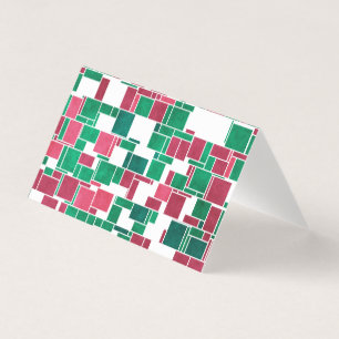 Modernes, kühne Rot und Grün Weihnachten Mondrian