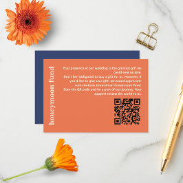 Modernes, kühne Typografie Wedding Honeymoon Fund Begleitkarte