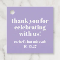 Modernes kühnes Lila Bat Mitzvah Custom Vielen Dan