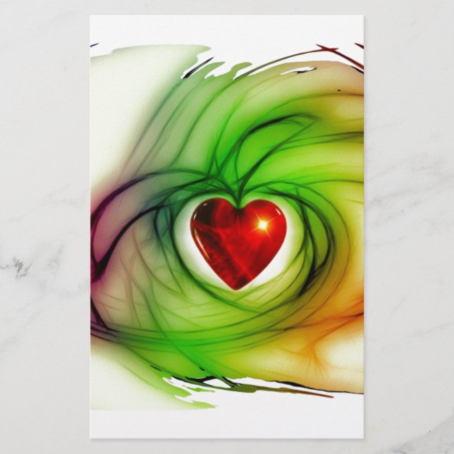 Modernes Kunstherz, schicke Liebe Mustergeschenke  Briefpapier (Vorderseite)