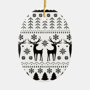 Modernes Kunsthistorisches Rentier Keramik Ornament