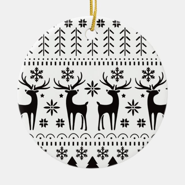 Modernes Kunsthistorisches Rentier Keramik Ornament (Vorne)