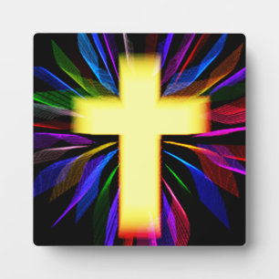 Modernes Kunstkreuz Fotoplatte