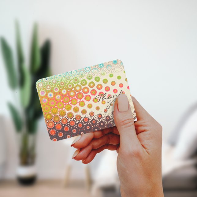 Modernes, künstlerisches Design mit Blumenmotiven  Mitteilungskarte (Von Creator hochgeladen)