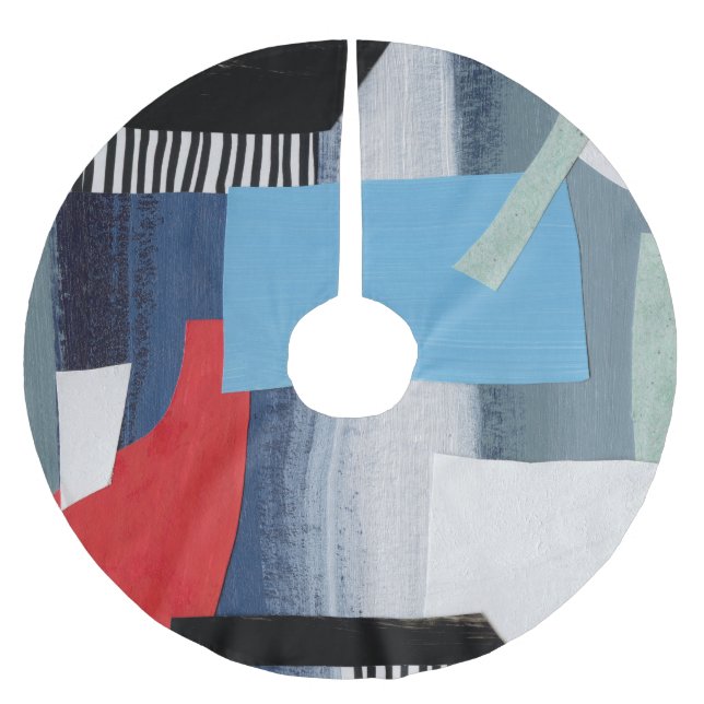 Modernes künstlerisches Design Polyester Weihnachtsbaumdecke (Vorderseite)
