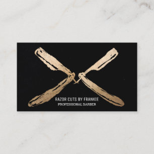 Modernes Künstlerisches Gold Black Razard Blades B Visitenkarte