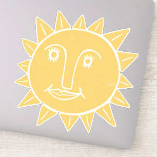 Modernes, Künstlerisches und modernes Sun Trendy  Aufkleber