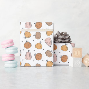 Modernes Kürbismuster - Papierrolle Geschenkpapier