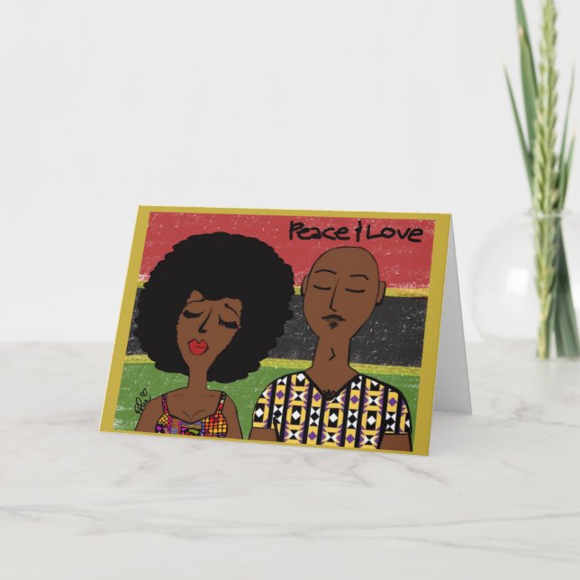 Modernes Kwanzaa Karte (Vorderseite)