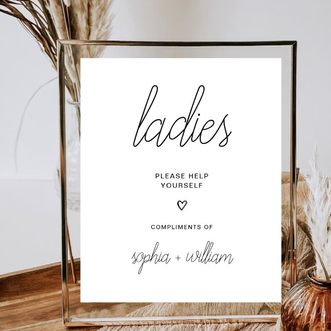 Modernes Ladys Room Minimalistisch Wedding Bad Poster (Von Creator hochgeladen)