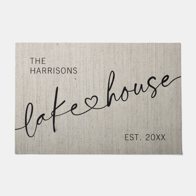Modernes Lake House Doormat Fußmatte (Vorderseite)