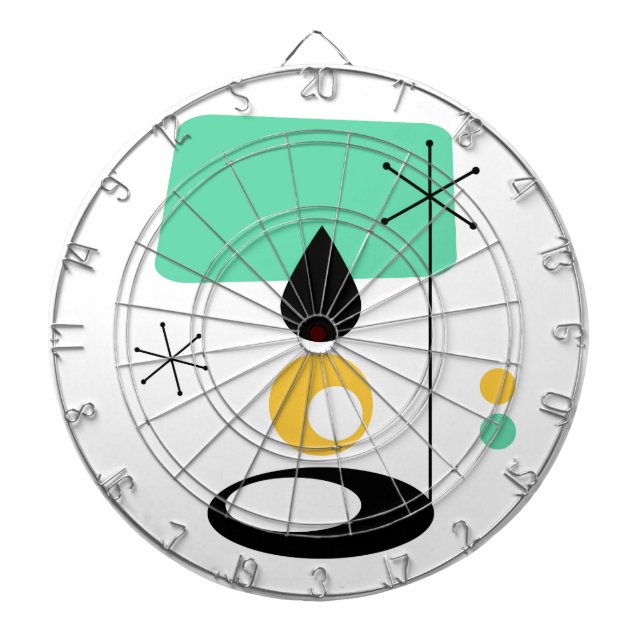 Modernes Lampendesign aus der Mitte des Jahrhunder Dartscheibe (vorne)