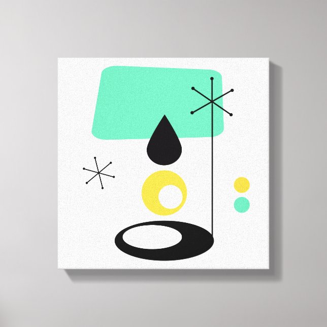 Modernes Lampendesign aus der Mitte des Jahrhunder Leinwanddruck (Vorderseite)