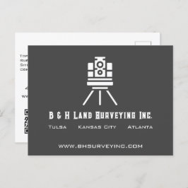Modernes Land Surveyor QR Code Business Postkarte