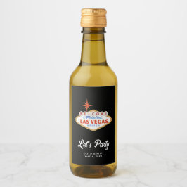 Modernes Las Vegas Wedding Mini Weinlabel Weinetikett