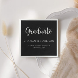 Modernes Lässiges Skriptpapier für Abschluss Serviette