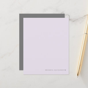 Modernes Lavendel & Graue Personalisiert Stationer