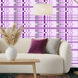 Modernes Lavendelmuster mit Lila Geometrie Tapete