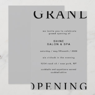 Modernes Layout, elegante Schrifteröffnung Einladung