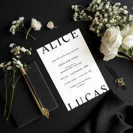 Modernes Layout Elegante Script Hochzeit Einladung