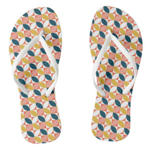 Modernes Leaf-Muster aus dem Mittelalter Flip Flops
