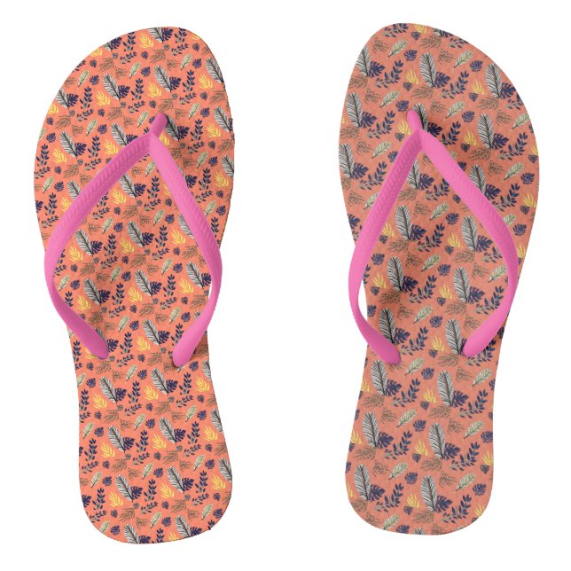 Modernes Leaf-Muster Flip Flops (Fußbett)