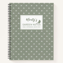 Modernes Leaf-Muster-Gartenbau | Benutzerdefiniert Notizbuch