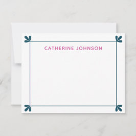 Modernes Leaf Personalisiert Mitteilungskarte