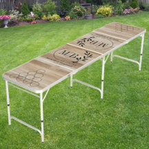 Modernes Leaf Wedding Monogram Light Ash Wood