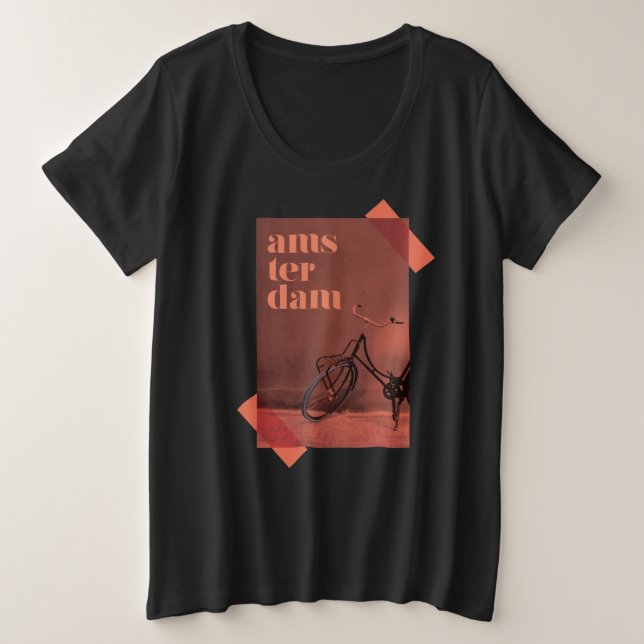 Modernes, lebendiges Grafikdesign - Amsterdam Cult Große Größe T-Shirt (Design vorne)