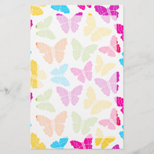 Modernes, lebendiges Rainbow Butterfly Niedliches  Briefpapier