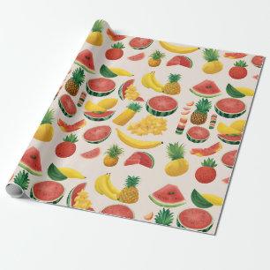 Modernes, lebhaftes Party Mix Fruit Geschenkpapier