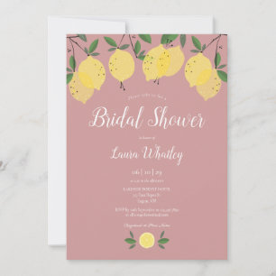 Modernes Lemons Dusty Rose Brautparty Einladung