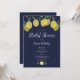 Modernes Lemons Navy Blue Brautparty Einladung (Vorderseite/Rückseite Beispiel)