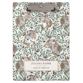 Modernes Leopard-Foliage Klemmbrett