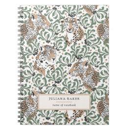 Modernes Leopard-Foliage Notizblock